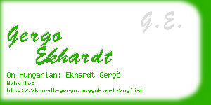gergo ekhardt business card